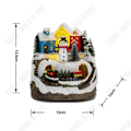 Miniatyrbild 4 av 4: TD® Ny lysande julmusik, självlysande litet hus, prydnader i harts, elektriska juldekorationer