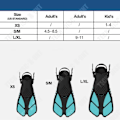 Miniatyrbillede 2 af 4: TD® Justerbar elastisk åben tå snorkling svømmefødder kort størrelse M udendørs dykkeudstyr