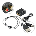 Miniatyrbillede 2 af 3: Digitalt signal Toslink optisk koaksial til analog audio adapter konverter RCA - XY FR