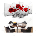 Miniatyrbild 4 av 4: TD® Abstrakt blommålning i tre färger modernt och enkelt i fem delar 30x40cmx2 30x60cmx2 30x80cmx1