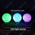 Miniatyrbillede 4 af 4: TD® globus med LED lys geografi indretning jord gave lys gul belysning kugle