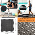 Miniatyrbillede 2 af 4: TD® Gym Sport Gulvtæppe med 12 Beskyttelsesplader i Skum 61 cm x 61 cm Sort