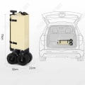 Miniatyrbillede 4 af 4: TD® Campingvogn til udendørs brug, foldbar camping, lille trailer, letvægts campingvogn, enkelt med fire hjul