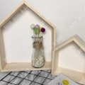 Miniatyrbillede 2 af 4: TD® Lille hus hylde vægdekoration baby og børneværelse dekoration form hylde opbevaringshylde to sæt