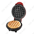 Pikkukuva 1 / 4: TD® Mini Waffle Maker Aamiaiskone Pyöreä Vohvelikone Pyöreä Pannukakkukone Sandwitchkone Aamiaiskone Punainen 350W