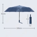 Miniatyrbillede 3 af 4: TD® Automatiske paraply med 16 spidser, luksus gave, overdimensioneret solcreme og foldbar regnparaply