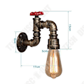 Miniatyrbillede 2 af 4: TD® Restaurant café bar vægmonteret lampe retro industriel ventil gang korridor vandrør lampe soveværelse natbord væglampe