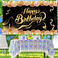 Miniatyrbillede 2 af 4: Fødselsdagsbanner - TD® - 180x110cm - 100D polyester stof - Holdbar - Klar farve Ljus färg