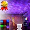 Miniatyrbillede 1 af 4: TD® LED natlysprojektor havstrand vand oceanisk USB opladning værelse højttaler MP3 farvet LED lys