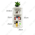 Miniatyrbillede 4 af 4: TD® Skab til badeværelse, modstandsdygtig over for skimmel - Vægholdig toiletholder, trekantet badeværelse - Hjørneskabe.