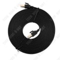 Pikkukuva 1 / 4: TD® RJ45 Litteä Ethernet-kaapeli 1m Musta Cat 8 Korkean Nopeuden Ethernet-verkko-yhteyskaapeli Kategoria 8 Standardikaapeli UTP Suojattu Kaapeli