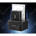 Miniatyrbillede 2 af 4: TD® Station til at tilslutte ekstern SATA harddisk USB dobbelt kapacitet SSD docking hukommelseskort bærbar pc desktop
