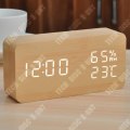 Miniatyrbild 2 av 4: TD® LED Väckarklocka Trä Mute elektronisk röststyrningsfunktion