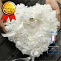Miniatyrbild 1 av 4: TD® Vigselringhållare Vit Romantic Heart Box Ring Kudde Ringkudde Eleganta smycken för bröllop eller fest 15 x 13 CM