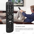 Miniatyrbillede 3 af 4: HTBE® Velegnet til Philips Quick Response Set Top Box Smart TV Fjernbetjening Mekanisk Kontrol Infrarød Sort Bærbar Holdbar