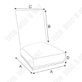 Miniatyrbild 4 av 4: TD®-set med 6 stolsöverdrag i tidlös stil Överdragset Hemstolar Spandex Heavy Duty Lättskött