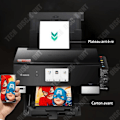 Miniatyrbillede 3 af 4: TD® Automatisk fotoskriver til hjemmebrug med dobbeltsidet print/Trådløs smartphone kompatibel wifi scanningsmaskine alt-i-én