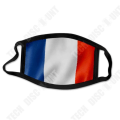 Miniatyrbillede 3 af 3: TD® Maske til mænd og kvinder fransk flag tegneserie maske 3D tryk silke stof