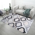 Miniatyrbild 2 av 4: CONFO® nordisk minimalistisk sovrumstryck hem vardagsrum matta modern geometrisk soffa soffbord filt po matta
