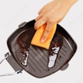 Miniatyrbild 3 av 4: TD® Bärbar hopfällbar picknick Utomhusgrill Grill Gjutjärnsgryta Anti- skållning Grilltallrik Trähandtag Biffgryta