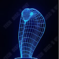 Miniatyrbillede 4 af 4: TD® 3D Lampe Illusion Optisk Led Natlampe 3D Cobra Lampe 7 Farver Led Natlamper Til Børn Touch Led Usb Bord Lampe
