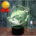 Miniatyrbillede 1 af 4: TD® Dekorativ USB Fisk 7 Farver Fjernbetjening Optisk Illusion Natlampe 3D Visualisering Bord Kontor Lamper 3D Glød LED Lampe 61