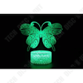 Miniatyrbild 3 av 4: TD® Optisk bordslampa dekorativ touch 7 färger optisk illusion - fjärilsmodell - låg förbrukning USB-kabel 3 AAA-batterier