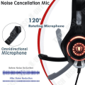 Miniatyrbillede 2 af 4: Gaming headset til PS4 Xbox One - TD® - Støjdæmpende mikrofon - LED lampe - Stereo bas - Volume kontrol - Justerbar mikrofon