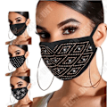 Miniatyrbillede 2 af 3: TD® Kreativ Farve Flash Diamant Strass Sommerfugl Stjerne Tøj Maske Diamant Sort Strass