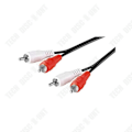 Miniatyrbillede 2 af 3: TD® RCA-linear kabel høj kvalitet sort med dobbeltfarver rød og hvid fremragende længde til tilslutning