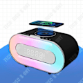 Miniatyrbild 4 av 4: TD® Bluetooth-högtalare Kontrabas Bländande Colorful Atmosphere Light Trådlös laddare Mobilhållare Allt-i-ett