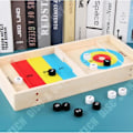 Miniatyrbild 3 av 4: TD® Fram och bak Ice Fox Shuffleboard-spel i trä Två-i-ett brädspel Vuxen fritidsunderhållningsleksak