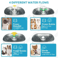 Miniatyrbillede 4 af 4: TD® Pet Water Fountain Elektrisk Rustfrit Stål LED Cirkulerende Vanddispenser Filtreringspatron
