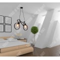 Miniatyrbillede 3 af 4: TD® Restaurant lampe personlighed enkel retro land jern cykel lysekrone internet café cykel belysning