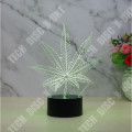 Miniatyrbillede 2 af 4: TD® BORDLAMPE Mixte - Remote Nattelys 3D 7 farver LED Nattelampe Blade - sort Xiangsh™