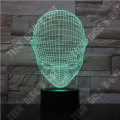 Miniatyrbillede 3 af 4: TD® Dekorativ USB Sammenfatning 7 Farver Fjernbetjening Optisk Illusion Nattelys 3D Visualisering Tabel Kontorlamper 3D Glow LED