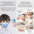 Miniatyrbillede 4 af 4: Infrared termometer TD® front termometer 3 farver LCD skærm kontaktløs Infrarød sensor feberalarm til børn