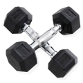 Miniatyrbillede 1 af 4: TD® Hexagonal Dumbbell til Mænd og Kvinder Gym Hjem 2,5 kg Udstyr til Dumbbell Plackering Muskel Arme - sort