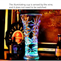 Miniatyrbillede 2 af 4: TD® Whiskyglas i akryl med LED-baggrundsbelysning, gennemsigtig luminescerende med farvede lyseffekter til barer og restauranter.