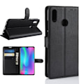 Miniatyrbillede 1 af 4: TD® Housse Ny PU Læder Pung med Stødsikker Cover Etui Huawei P Smart 2019 (6.21") - Sort