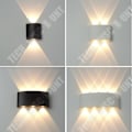 Pikkukuva 2 / 4: TD® Ulkona säänkestävä IP65 LED-seinävalaisin moderni sisä- ja ulkokäyttöön koriste ylös alas kaksoispäähine - Musta - JB