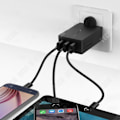Pikkukuva 4 / 4: TD® USB-virtalähde monitoimiliitin kolmoislatausjohto, nopea virtalähde, kytkentätulo, pistorasiat.