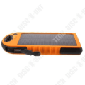 Miniatyrbild 4 av 4: TD® Autonomous Battery Power Bank 12000 mAh - Orange Solar Charge - Lämplig för alla smartphones med micro USB-port