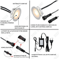 Pikkukuva 4 / 4: TD Spot LED upotettava 6 kpl 55mm 1.5W/kpl vedenpitävä IP67 himmennettävä LED-spot upotettava puuterassille kattoon 2800K lämmin valkoinen