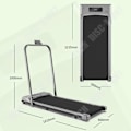 Miniatyrbild 4 av 4: TD® hopfällbar elektrisk platt löpband för hemmet, liten hopfällbar träningsmatta, viktminskning, Bluetooth, musik