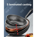 Miniatyrbillede 3 af 4: TD® Non-stick wok i rustfrit stål til gas-, elektriske og induktionskoge.