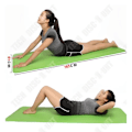 Miniatyrbillede 4 af 4: TD® Yoga-måtte med kombination af abdominalmuskler, svedabsorberende, NBR yoga-måtte i høj densitet, tykkelse 10 mm Lila