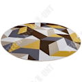 Miniatyrbild 3 av 4: TD® Rund matta vardagsrum sovrum 160cm 3D-tryckt matta geometriskt mönster halkfritt geometriskt mönster polyester