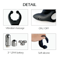 Miniatyrbillede 2 af 4: Massager Anal - @zo589 - Vandtæt Silikone - Prostata Stimulation - Vibrerende - Sort Svart