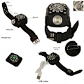 Miniatyrbillede 3 af 4: Lommelygte - LCC - 200 Lumen - 3W LED - Genopladelig USB - 4 Lyskilder Svart